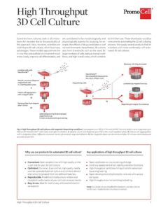 High Throughput 3D Cell Culture