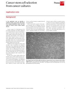 Cancer stem cell selection from cancer cultures