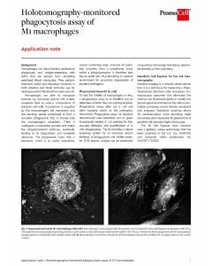 Holotomography-monitored phagocytosis assay of M1 macrophages