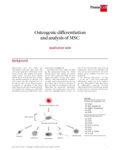 Osteogenic differentiation and analysis of MSC thumbnail