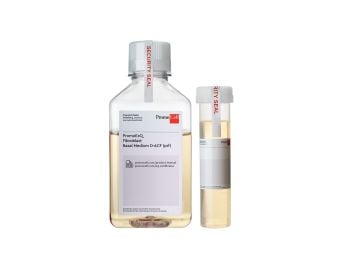 Media bottle of PromoExQ Fibroblast Growth Medium D-ACF (prf) and the SupplementMix tube.