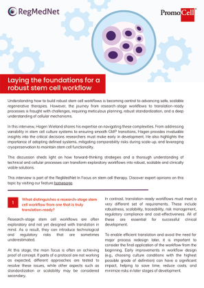 Laying the foundations for a robust stem cell workflow product image