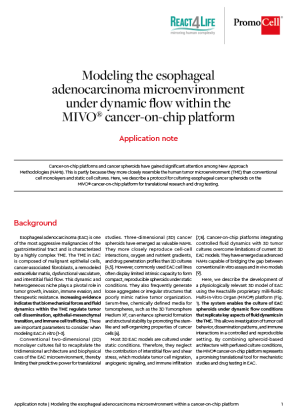 Modeling the esophageal adenocarcinoma microenvironment within a cancer-on-chip platform product image