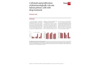 Cell death and proliferation of pharmacologically relevant human  primary cells with drug treatment