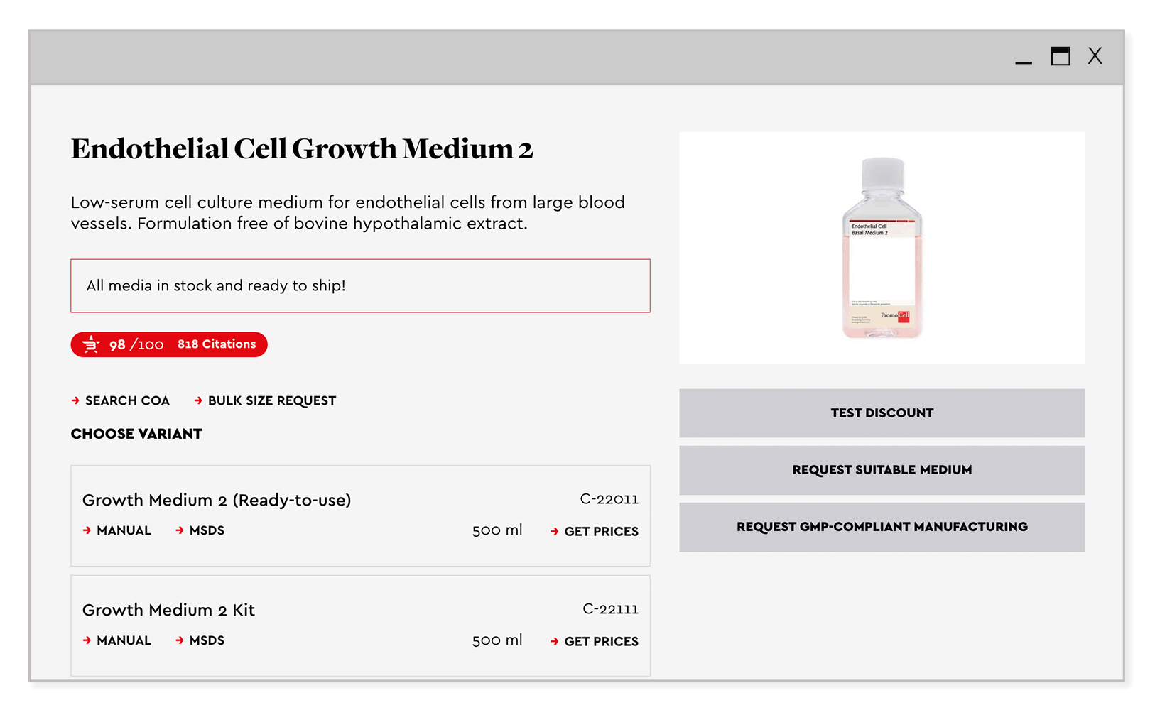 Bioz widget pn PromoCell product page