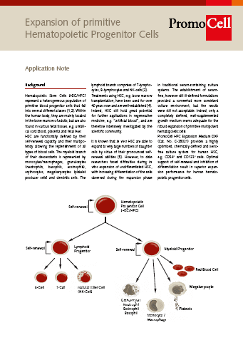 Expansion of Hematopoietic Progenitor Cells
